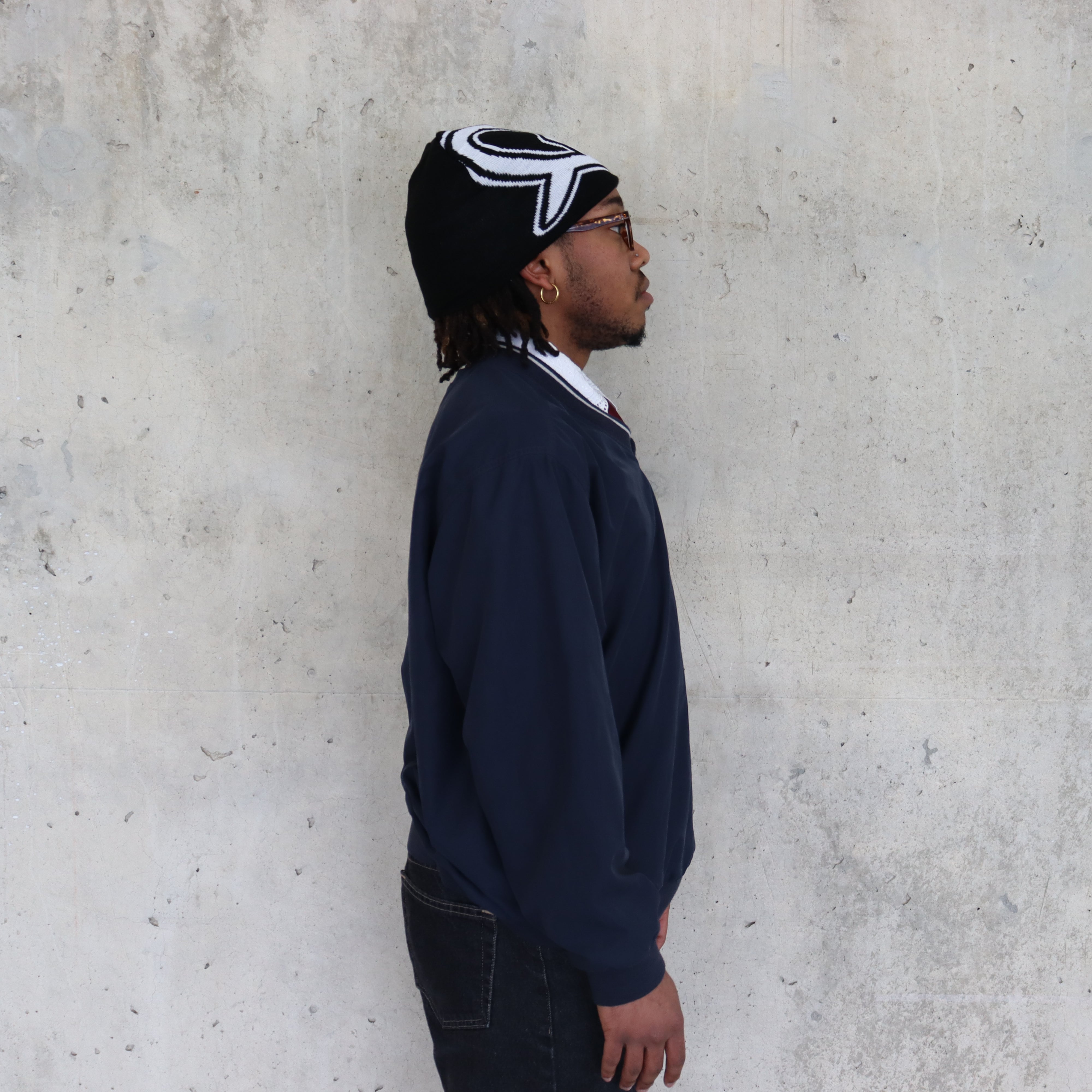 Heartbreak Knitted Beanie (Black & White)