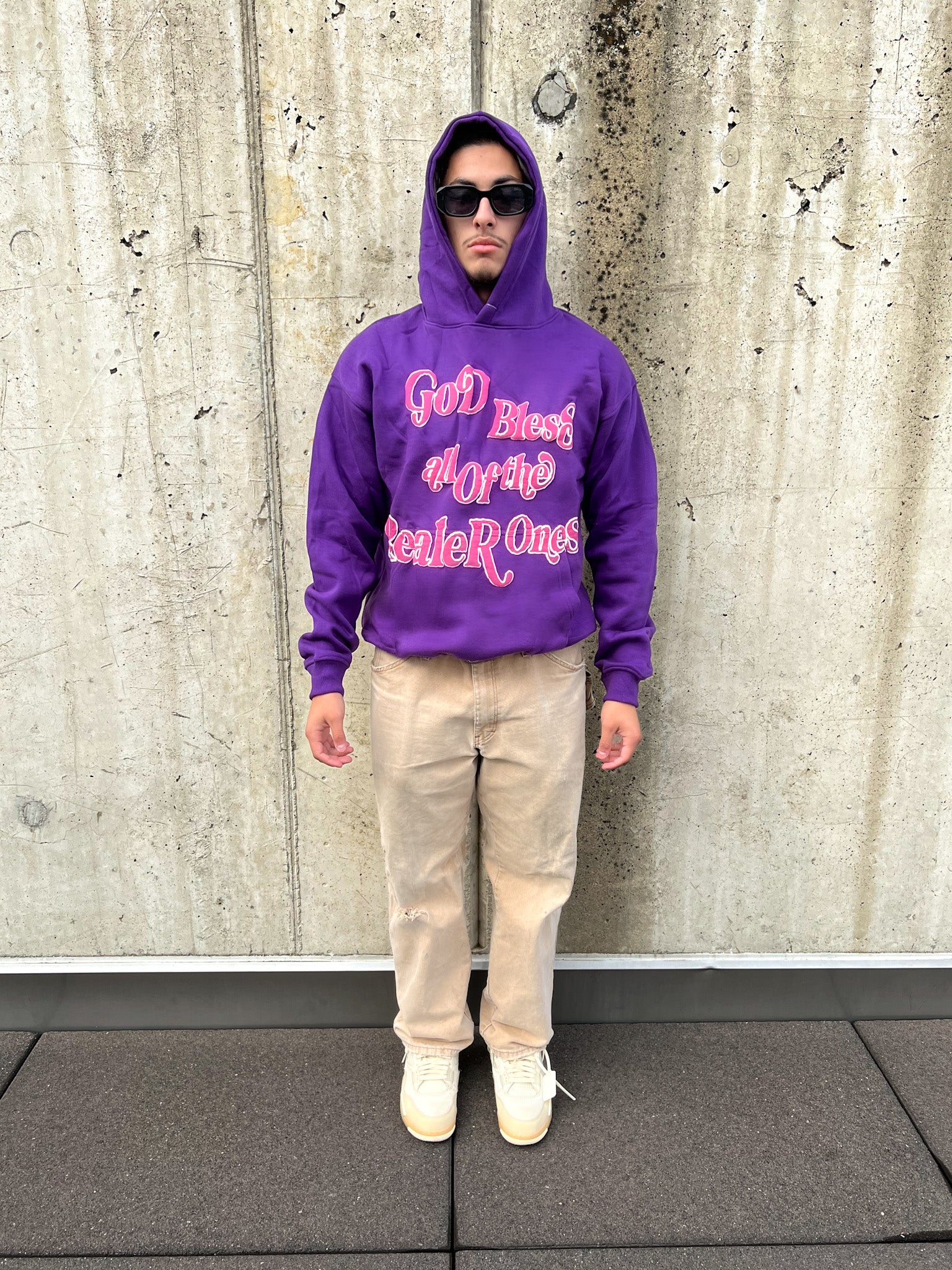 "God Bless all of the Realer Ones" Hoodie (Purple)